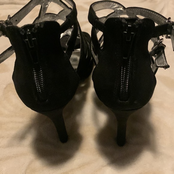 Report Strappy Black Suede High Heels -8 - Picture 8 of 8